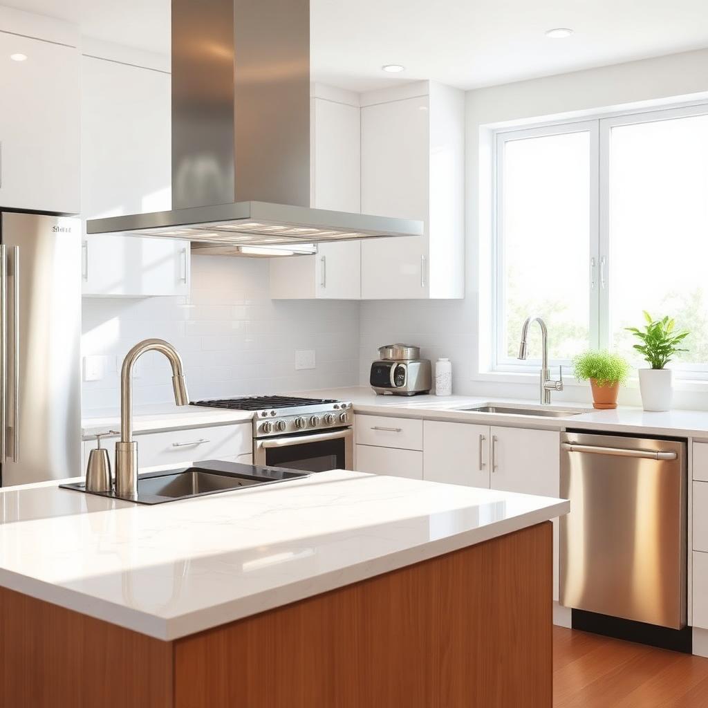 Sparkling clean modern kitchen